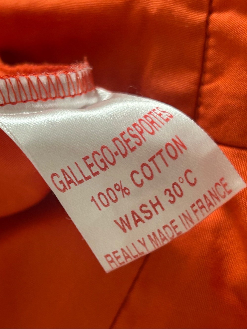 Gallego Desportes Orange Cotton Pleated Wide Leg Pants Size S Made in France - Picture 6 of 6